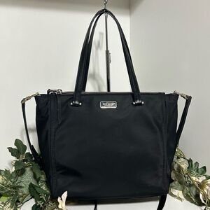 VGC Kate Spade New York Large Black Satchel Crossbody Tote 3 Huge Compartments